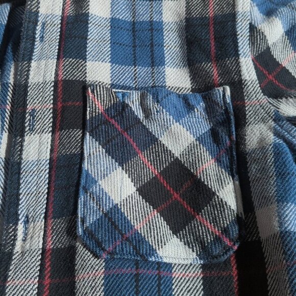 Men's The North Face Blue Plaid Shirt Jacket - Size Medium Excellent Condition - Picture 8 of 9